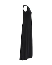 Sleeveless Long Swing Dress Pewter