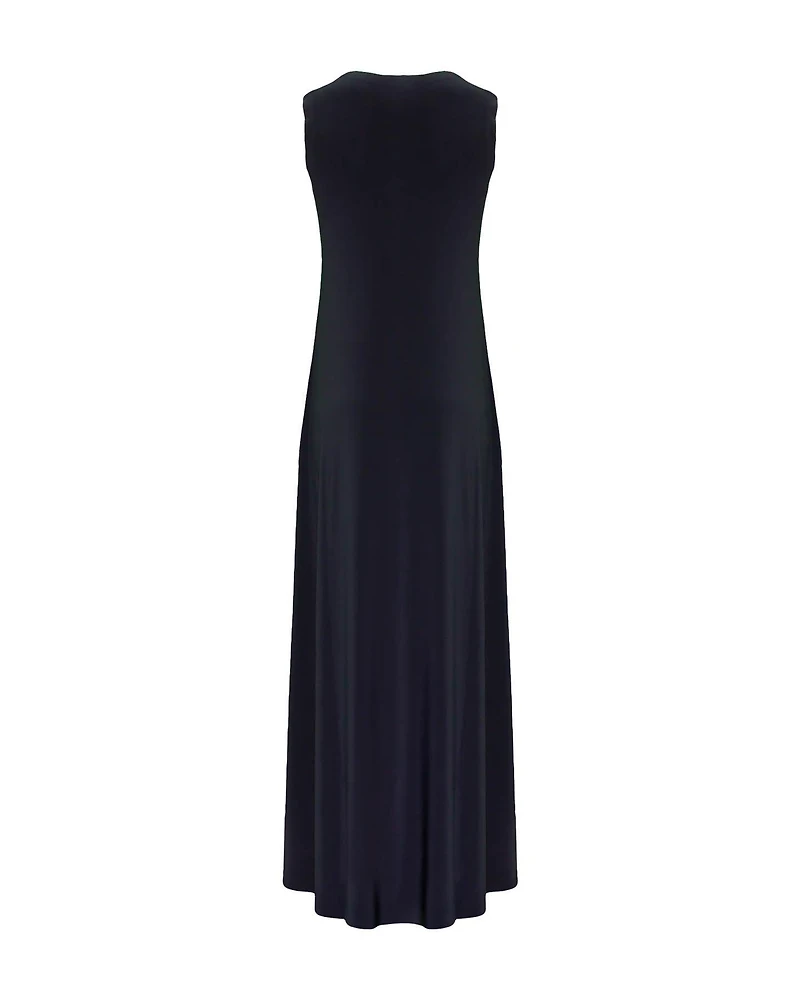 Sleeveless Long Swing Dress Pewter