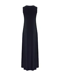 Sleeveless Long Swing Dress Pewter