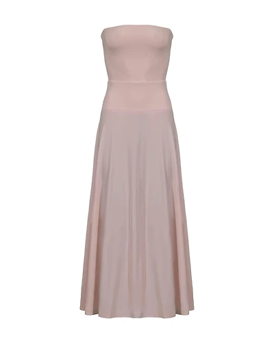Strapless Flared Dress Blush