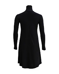 Turtle Neck Knee Length Swing Dress