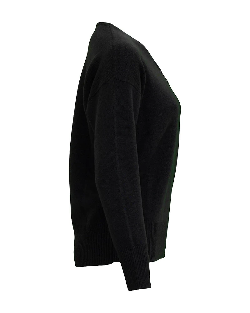 Chain Detail Wool Blend Pullover