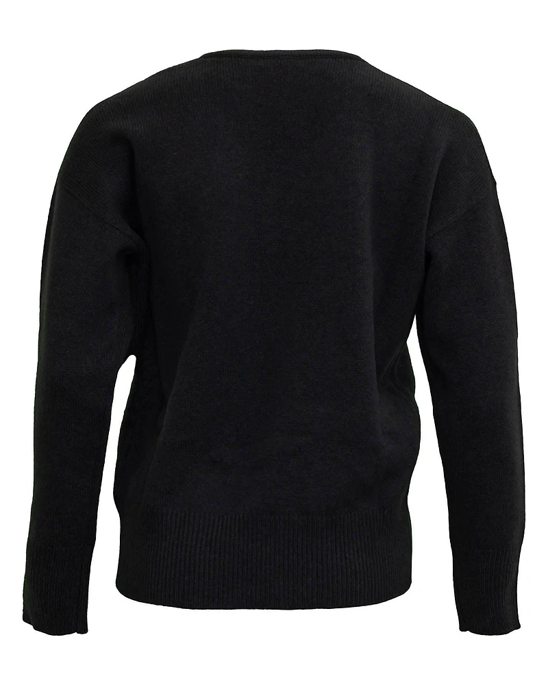 Chain Detail Wool Blend Pullover