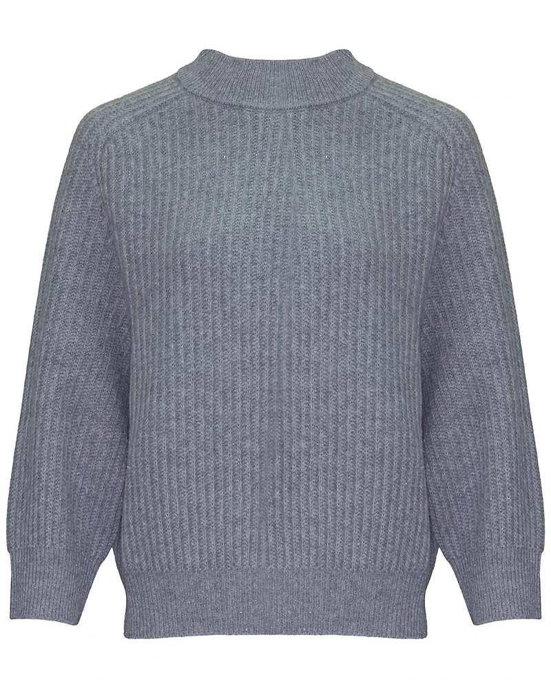 High Neck Wool Blend Pullover