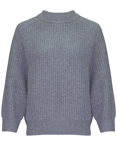 High Neck Wool Blend Pullover