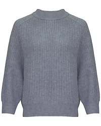 High Neck Wool Blend Pullover