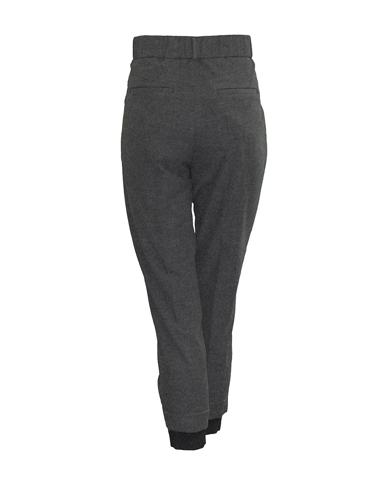 Knit Cuff Hem Pants