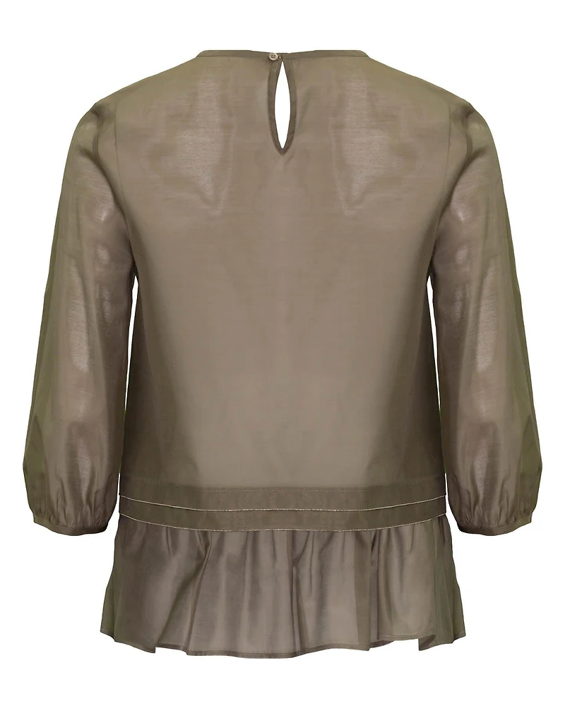 Organza Sleeve Blouse