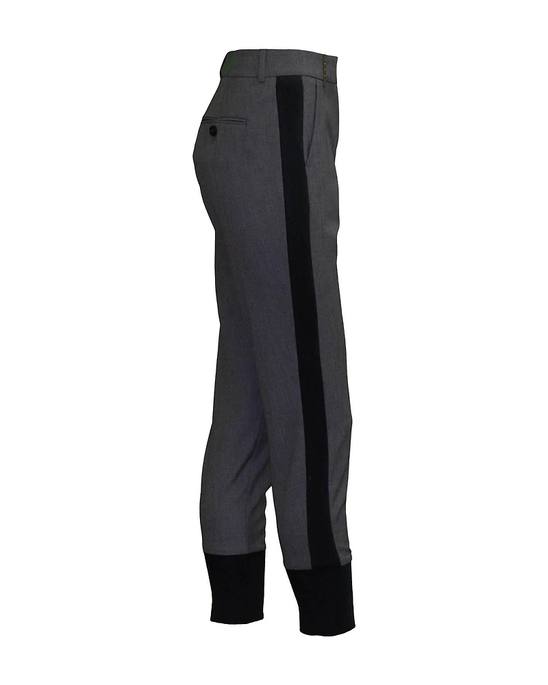Side Stripe Rib Cuff Pants