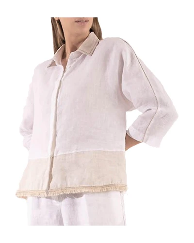 Linen Color Block Shirt