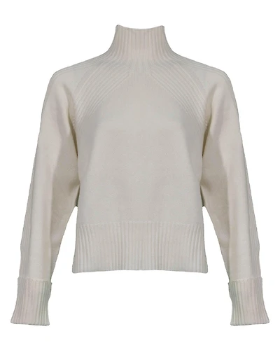 Mock Neck Wool Cashmere Sweater