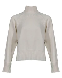 Mock Neck Wool Cashmere Sweater