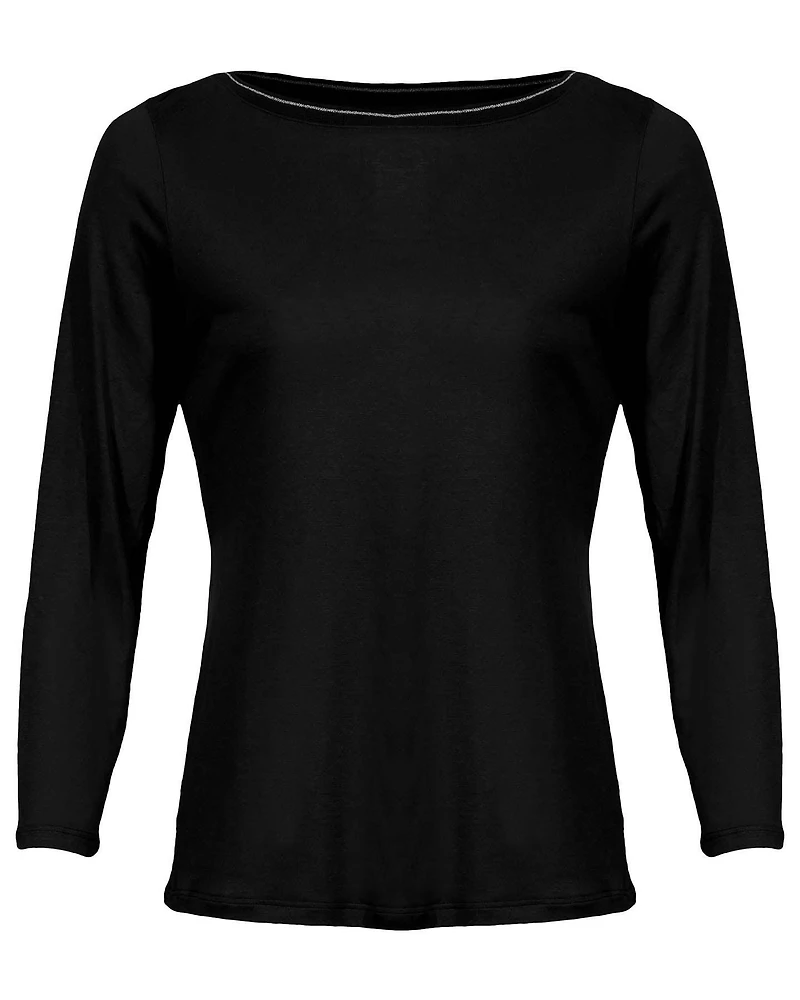 Neck Detail Bamboo Pullover