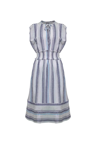 Ashlyn Aegean Blue Stripe Dress