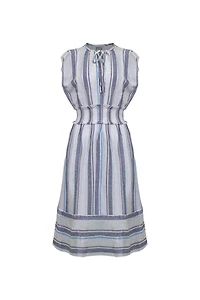 Ashlyn Aegean Blue Stripe Dress