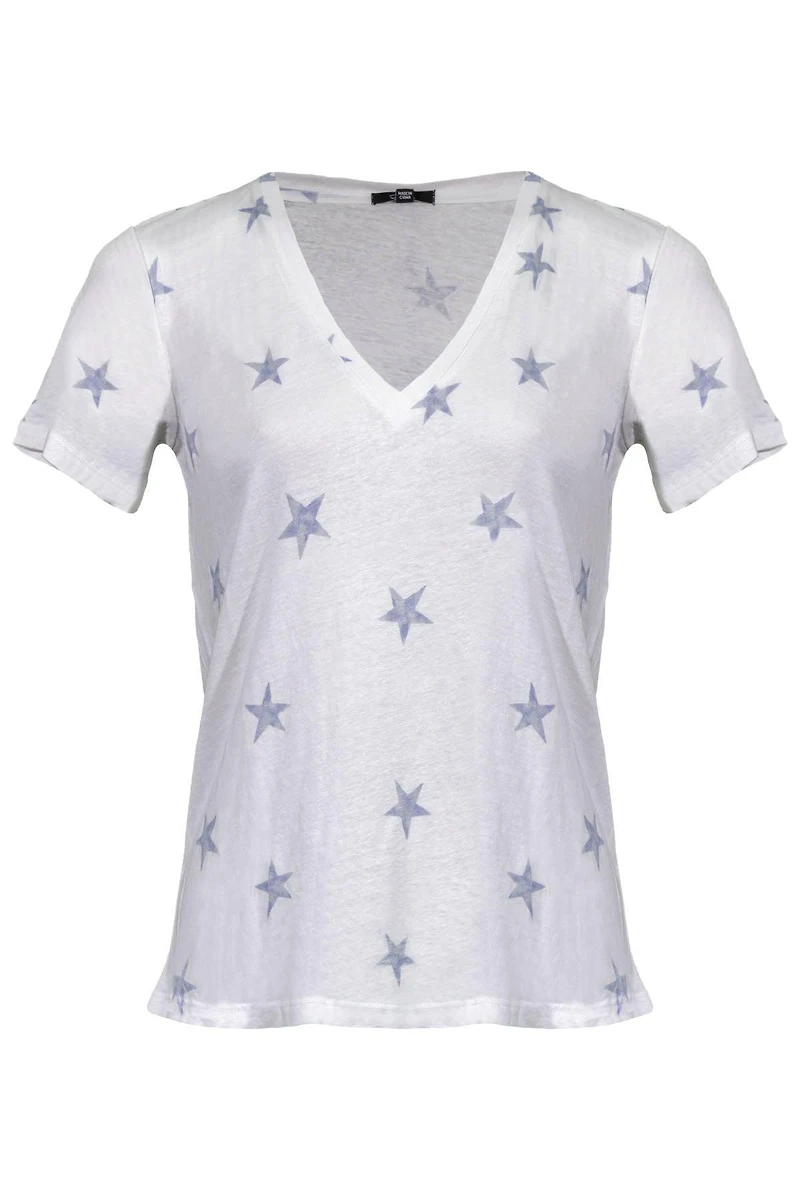 Cara V-Neck Celestial Stars Shirt