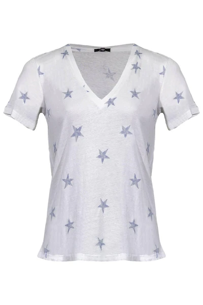 Cara V-Neck Celestial Stars Shirt