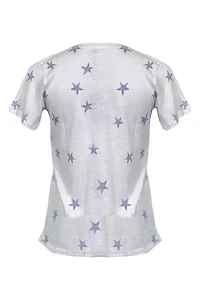 Cara V-Neck Celestial Stars Shirt