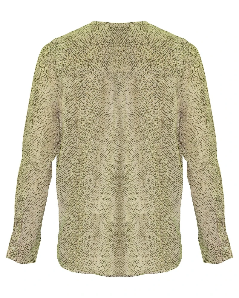 Hillary Snakeskin Print Top