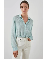 Josephine Mint Boa Shirt