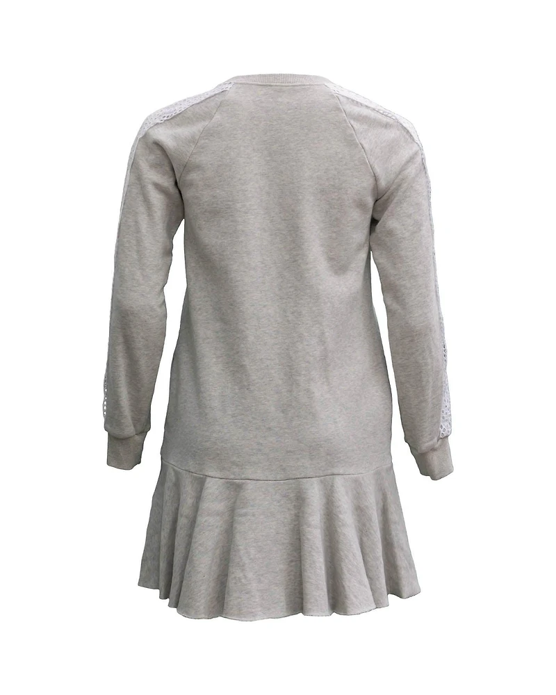Eyelet Lace Fleece Dress