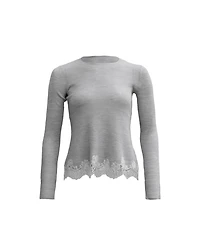 Lace Hem Pullover