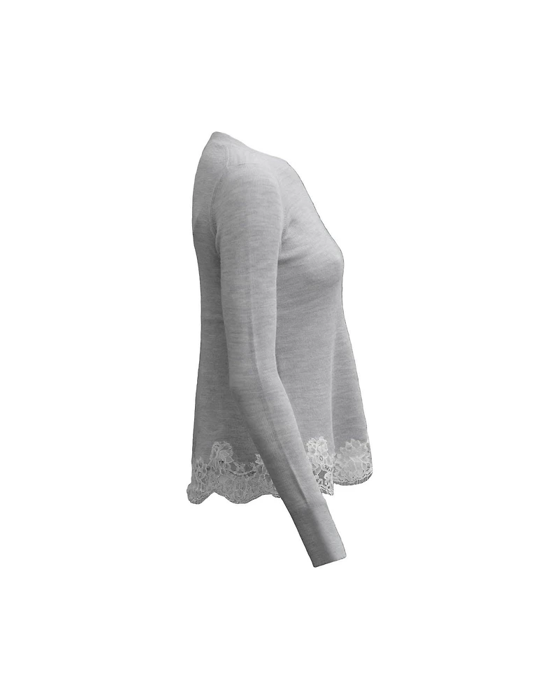 Lace Hem Pullover