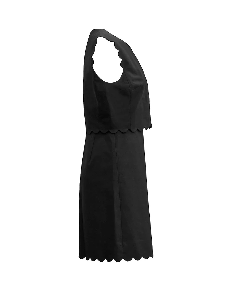Scalloped Sleeveless Dress