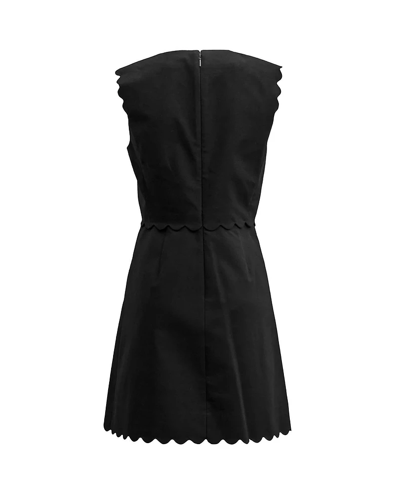 Scalloped Sleeveless Dress