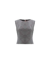 Tailored Summer Check Top