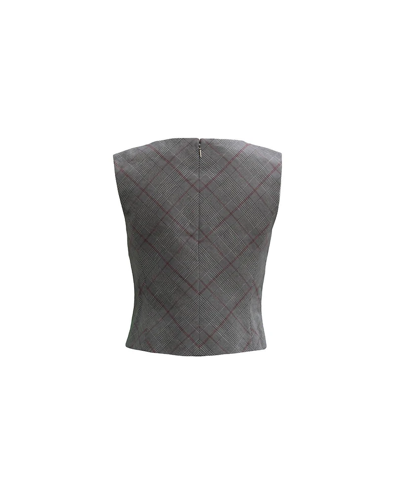 Tailored Summer Check Top