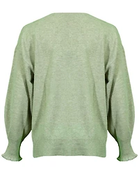 Balloon Sleeve Cashmere Pullover