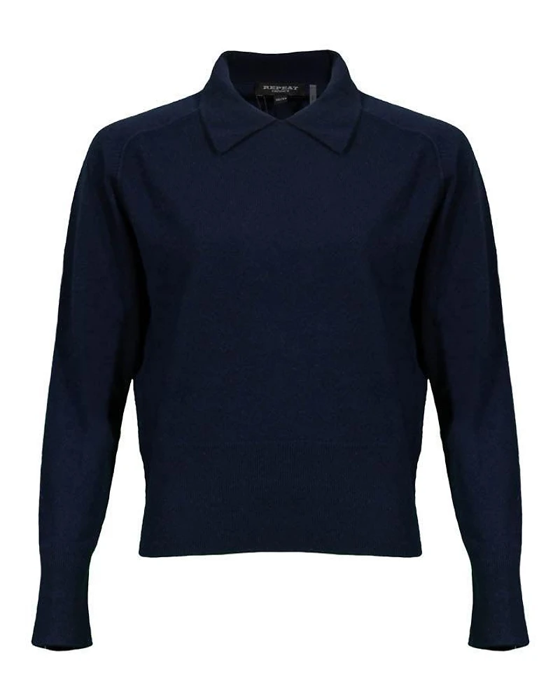 Cashmere Point Collar Pullover