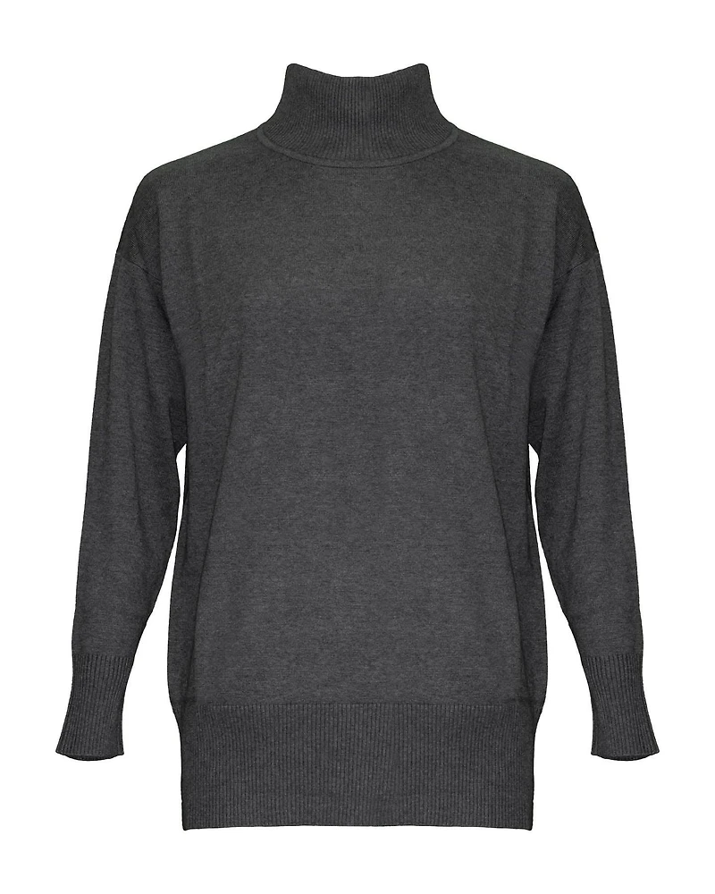 Cotton Blend Funnel Tunic