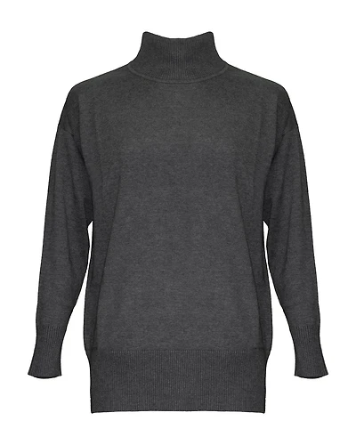 Cotton Blend Funnel Tunic