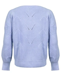 Cotton Rib Knit Cable Sweater