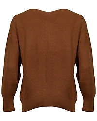 Cotton Rib Knit Sweater Copper