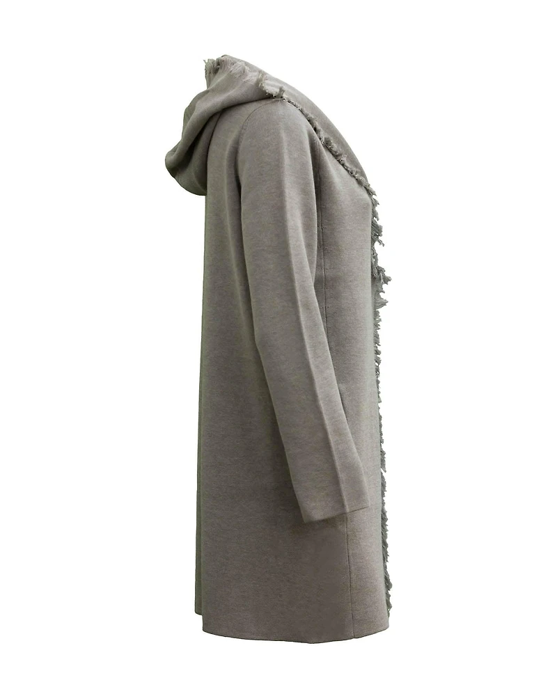 Fringe Hooded Cardi