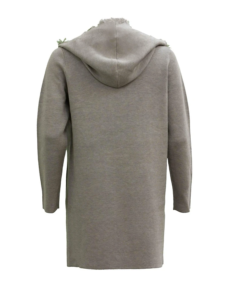 Fringe Hooded Cardi