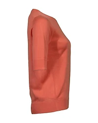 Knit Crew Neck Top Sunset
