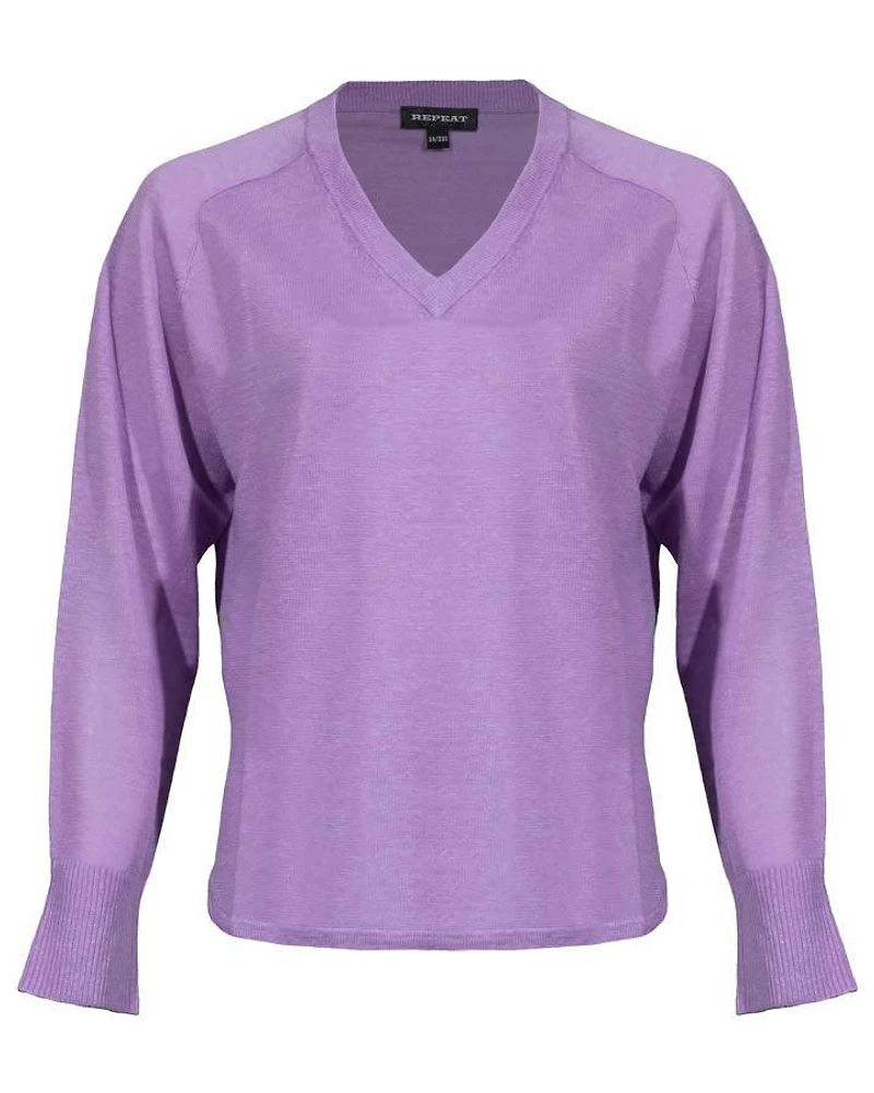Linen V-Neck Pullover
