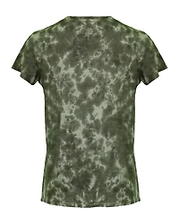 Mottled Print Linen T-Shirt