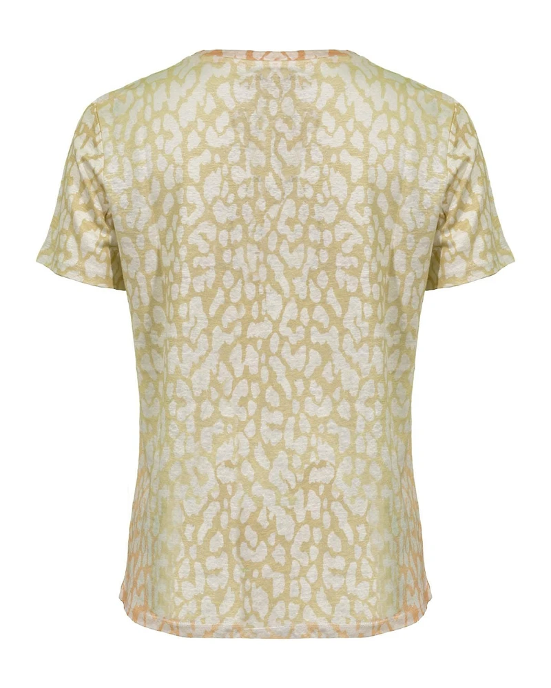 Ombre Print Linen T-Shirt