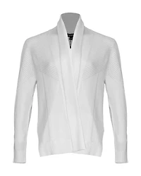 Ribbed Knit Detail Cardigan