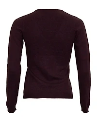 V Neck Cashmere Sweater Burgundy
