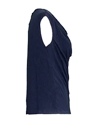 Cap Sleeve Cowl Neck Tee Blue Whirlwhind