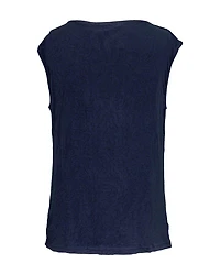 Cap Sleeve Cowl Neck Tee Blue Whirlwhind