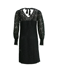 Lace Long Sleeve Dress Black