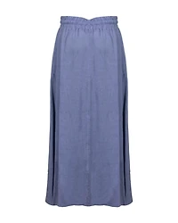 Flared Linen Long Skirt