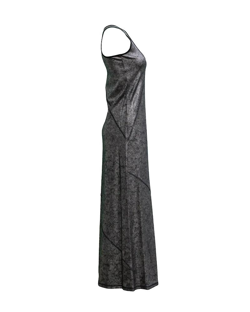 Metallic Finish Long Dress